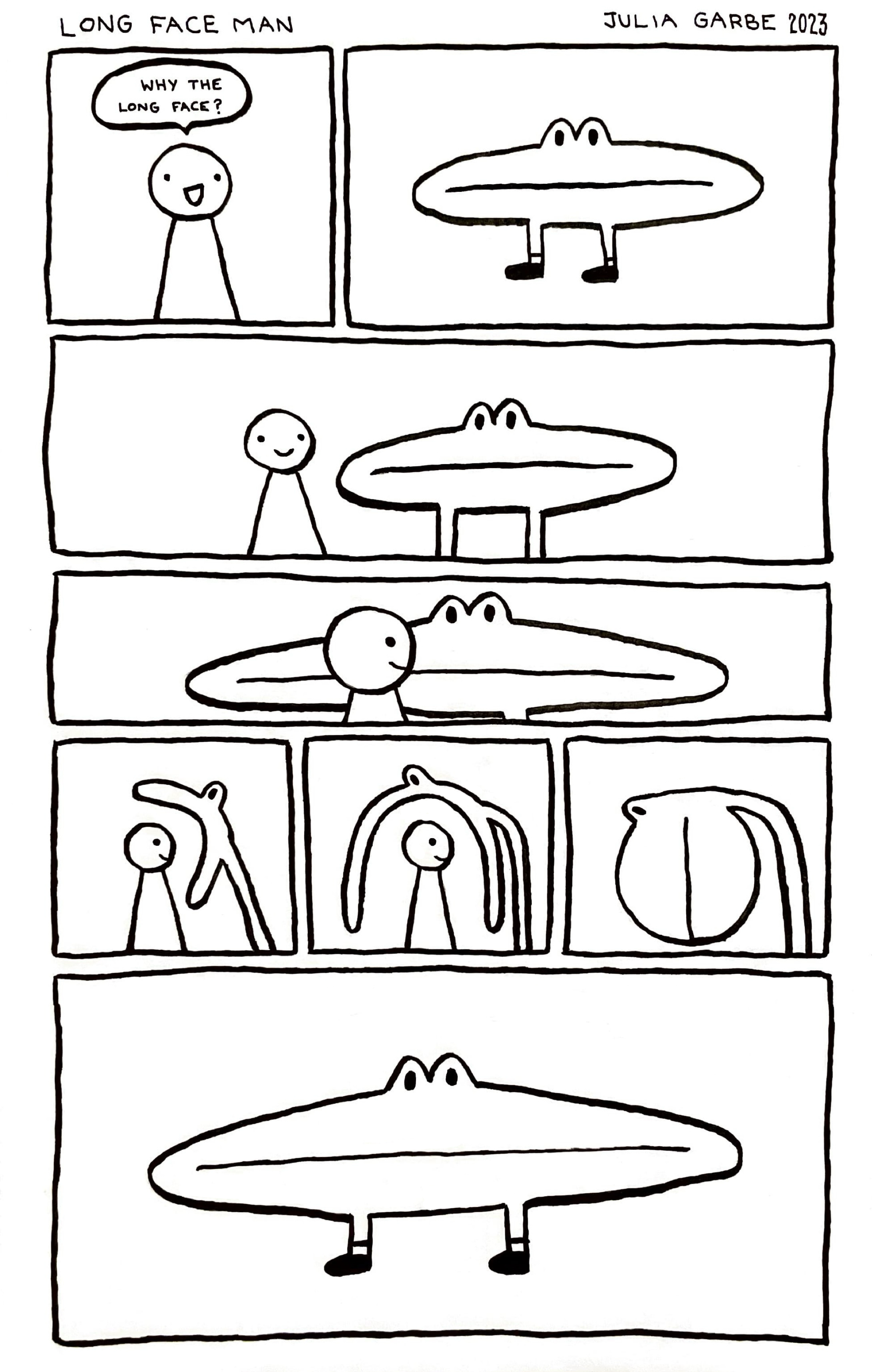 long face man comic